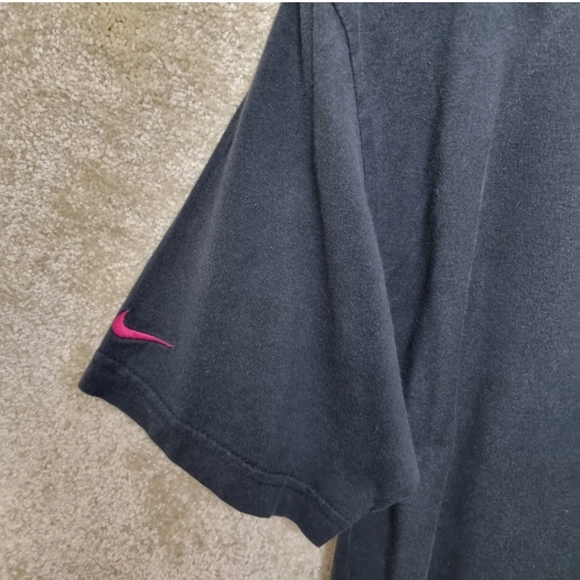 Vintage Nike T Shirt Mens Size Large Spell Out Neon Graphics Black - Picture 6 of 9